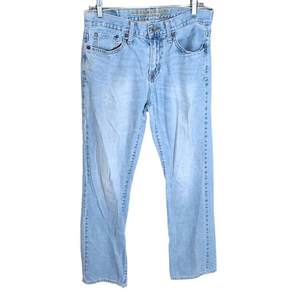 American Eagle Men's 30 x 36 Light Wash "Original Bootcut" Cotton Denim Jeans - Picture 2 of 7